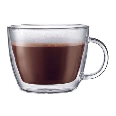 Bodum Bistro 2pc Cafe Latte Cup 15oz Transparent