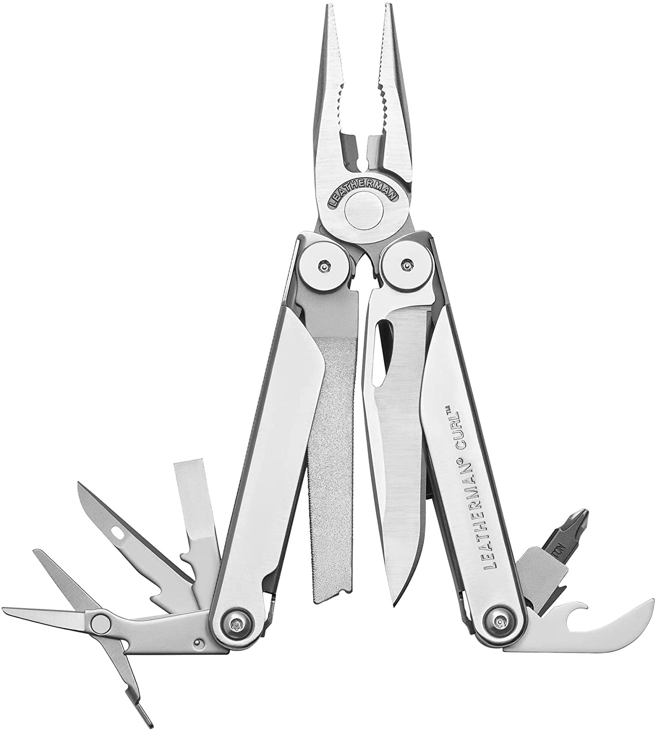 LEATHERMAN, Curl Multitool, Stainless Steel Everyday Tool with Nylon Sheath