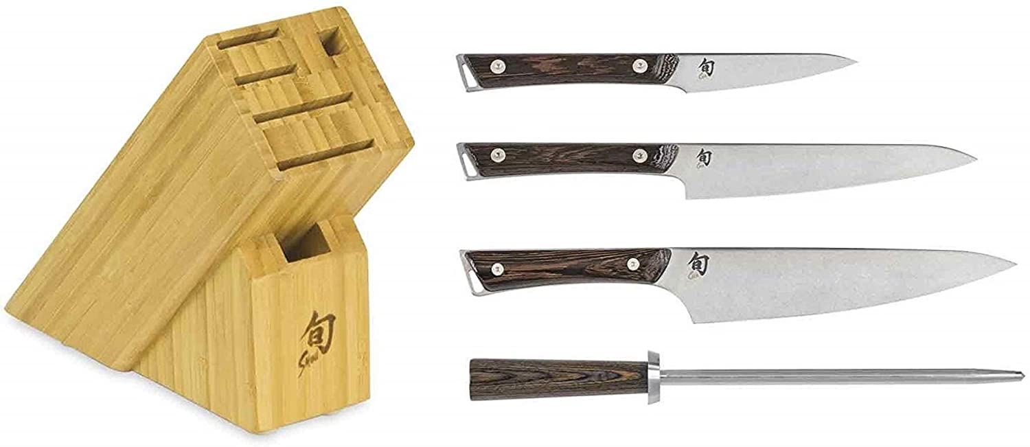 Shun Kanso 5 piece Starter Knife Block Set